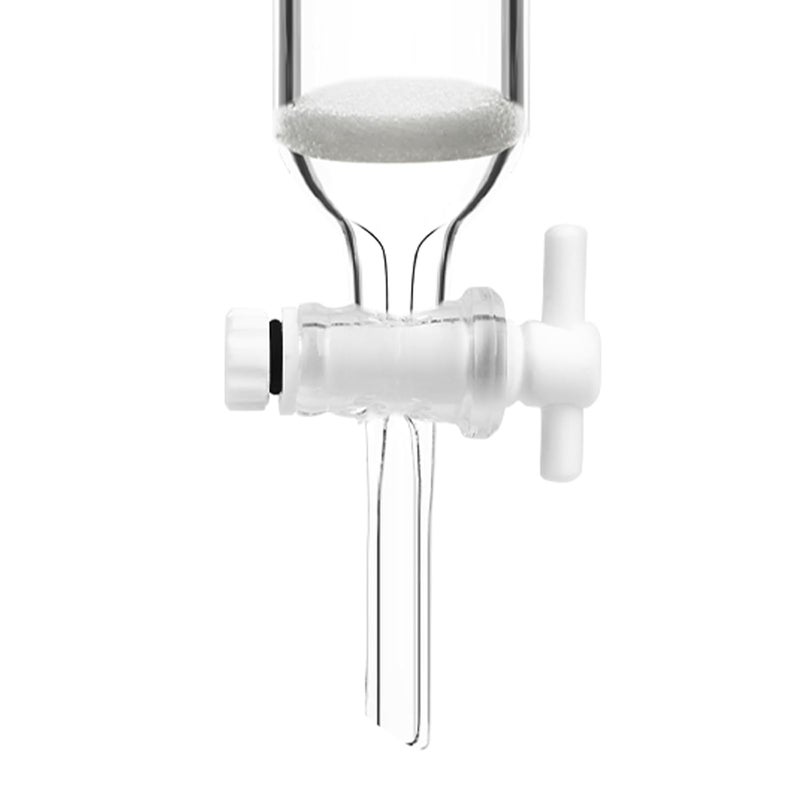 stonylab Chromatography Column, 1.5 inch Inner Diameter, 10 inch Effective Length, G2 Sintered Disc, 24/40 Ground Joint, High Borosilicate Glass for Laboratory Use - Image 5